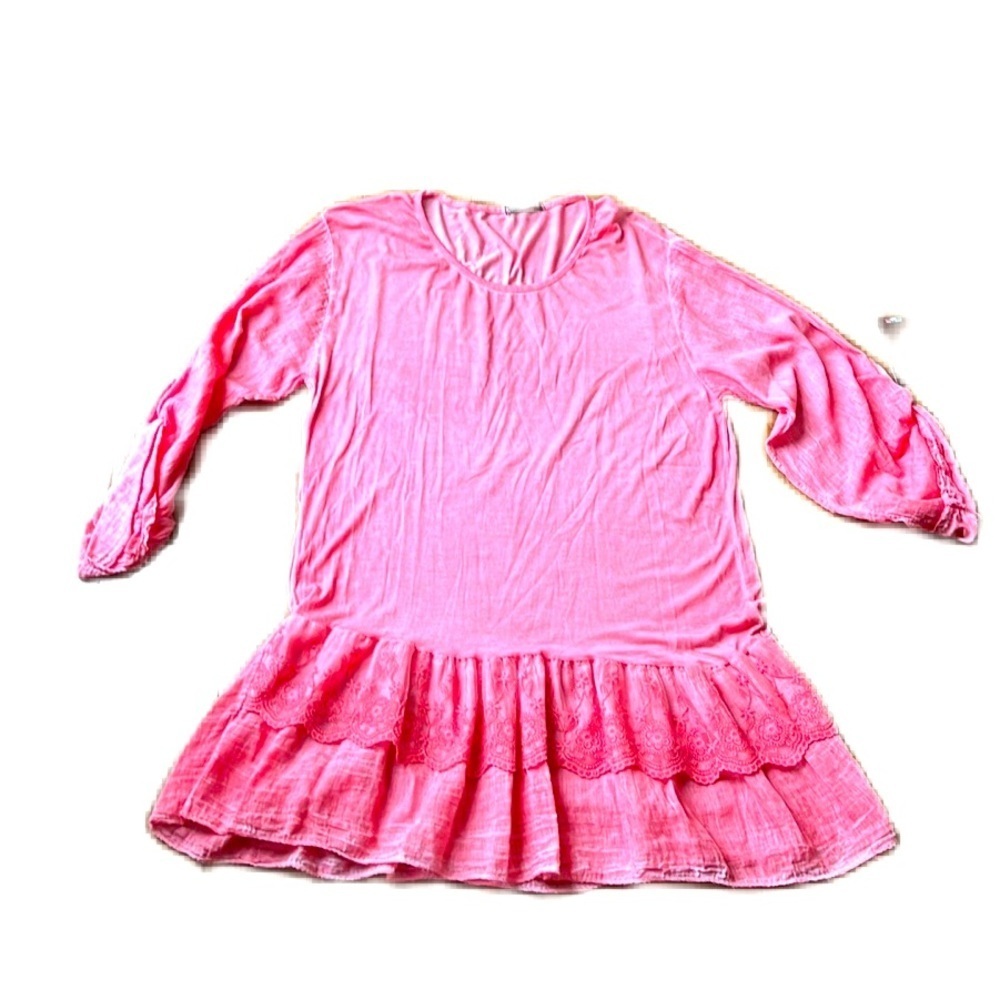 Luigi Moda Made in Italy super soft tunic pink